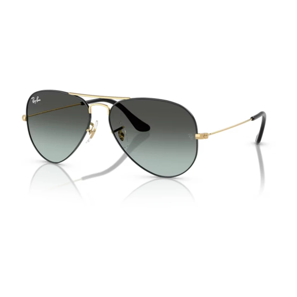 Ray-Ban Klassiska Aviator solglasögon Svart med blå linser Black, Unisex