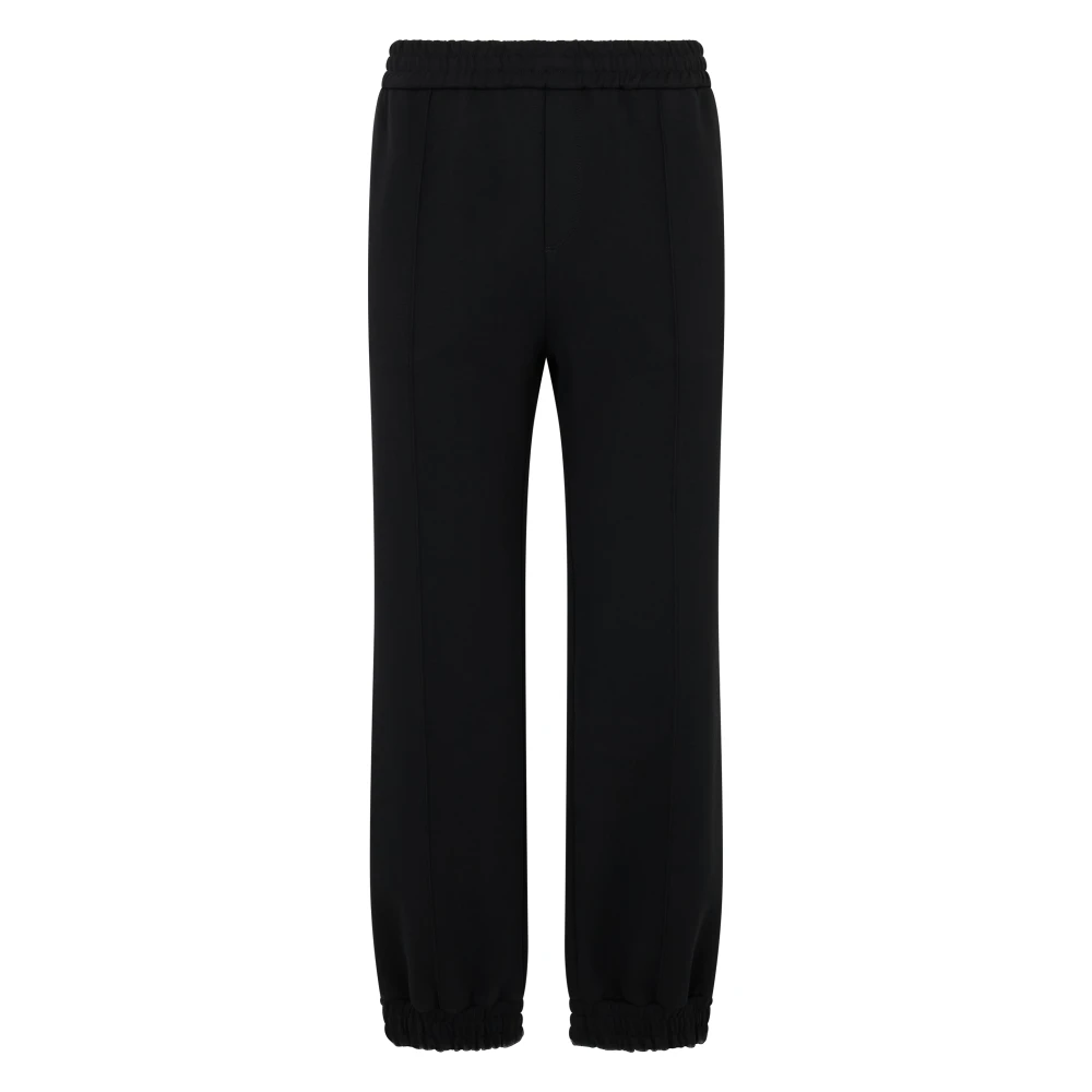 Valentino Garavani Cotton Jogging Trousers With Vgold - Male - Sweatpants - Black - Xl - Trousers