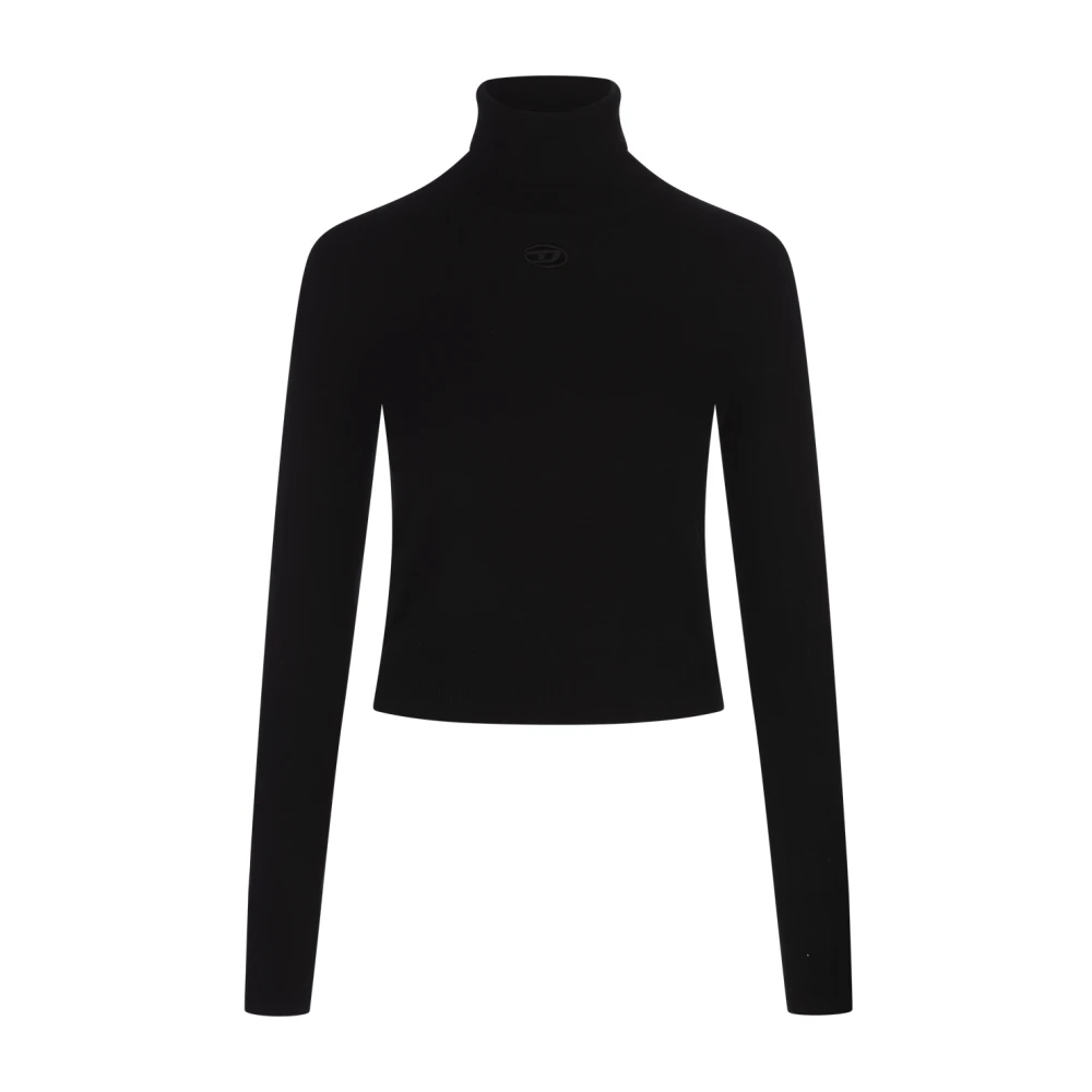 Sort Turtleneck Genser Metall Oval D