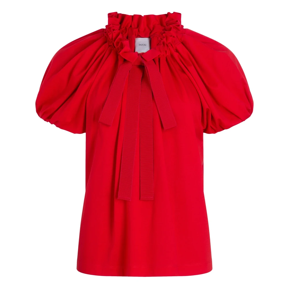 Patou Jersey Top voor Volume en Stijl Red Dames