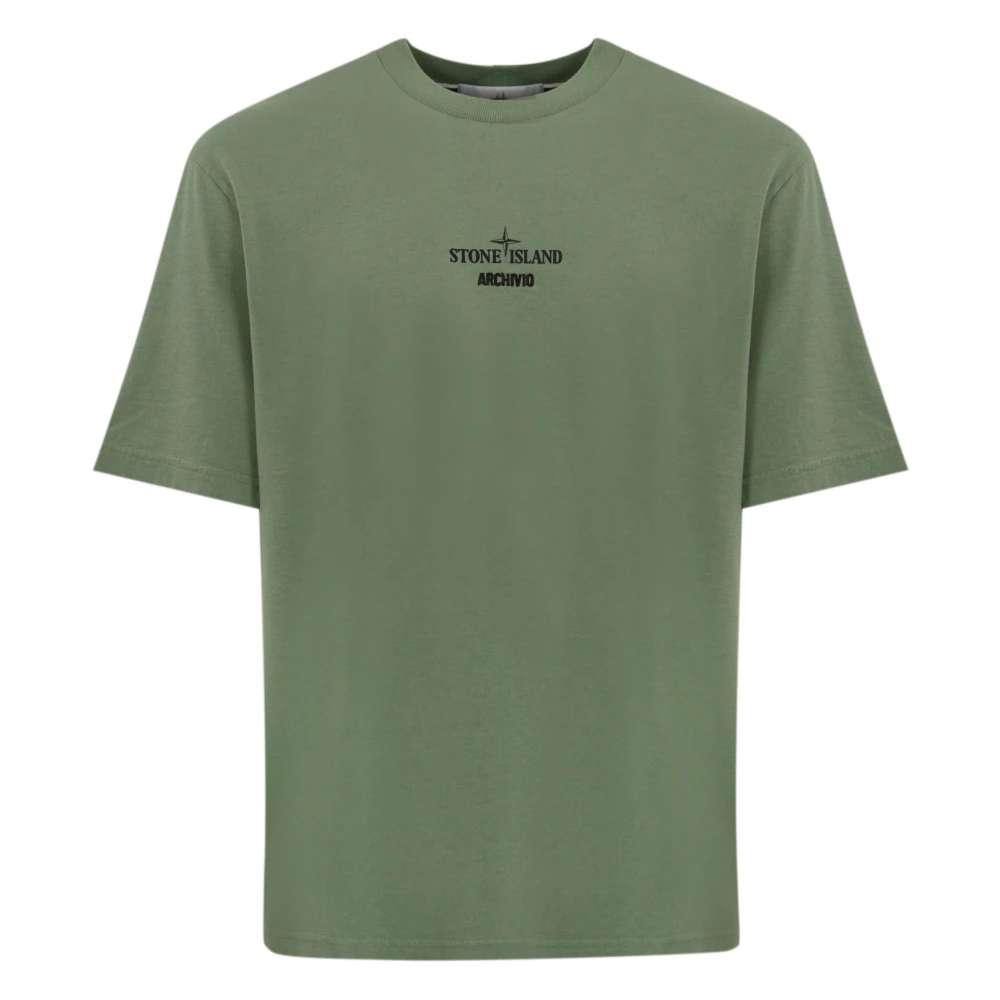 Stone Island Biologisch katoenen T-shirt met Archivio-print Green Heren
