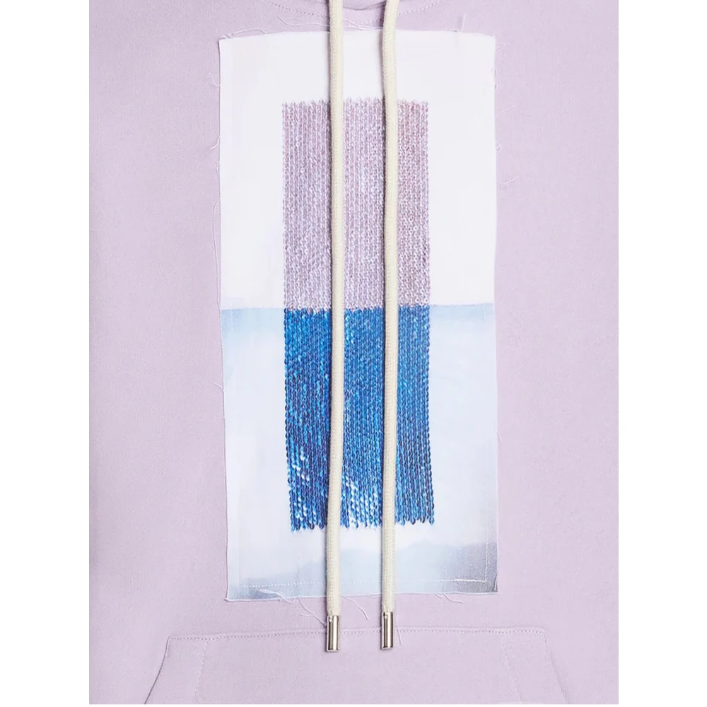 Lanvin Paarse hoodie met archiefprint Purple Heren