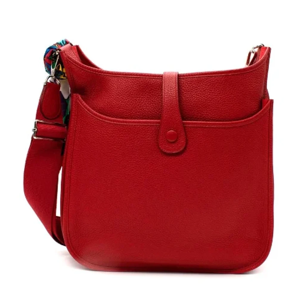 Hermès Vintage Pre-owned Leather crossbody-bags Red Dames