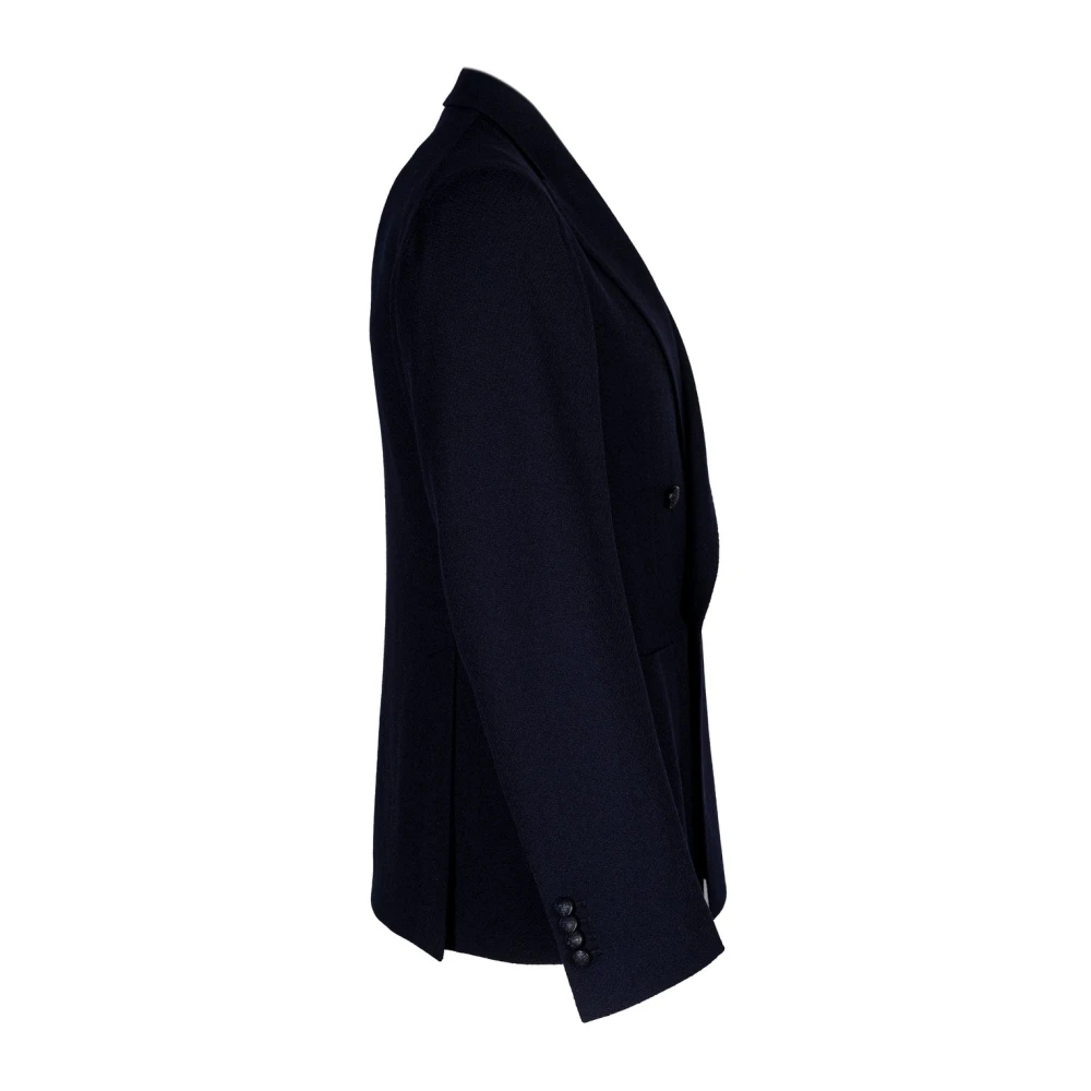 Tagliatore Heren blazer. Dubbelrijig model met peak revers. Regular fit. Opgestikte zak. Geweven stof. Gemaakt in Italië Blue Heren