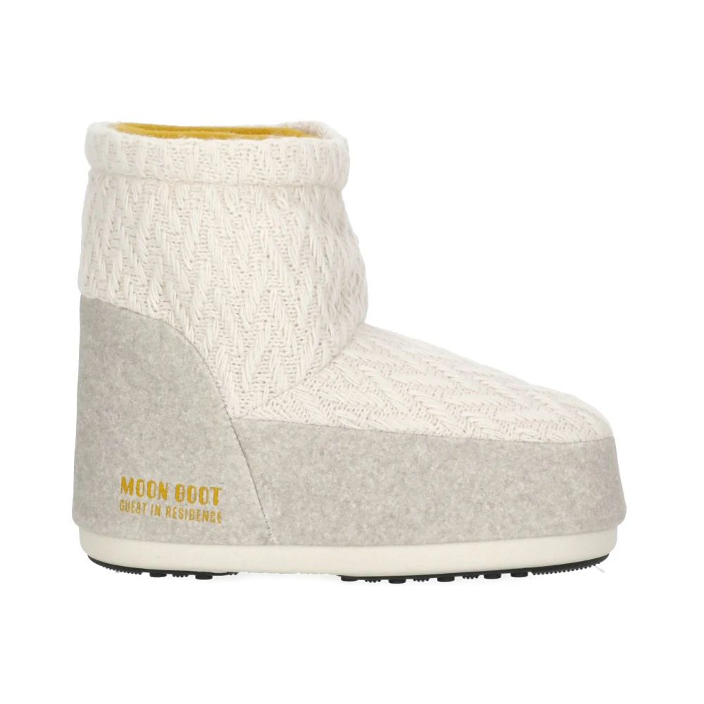 Moon Boot X Guest In Residence Unisex Cream Icon Low Nolace Knit Boots - Boots Eu 42 - 44 - Image 2