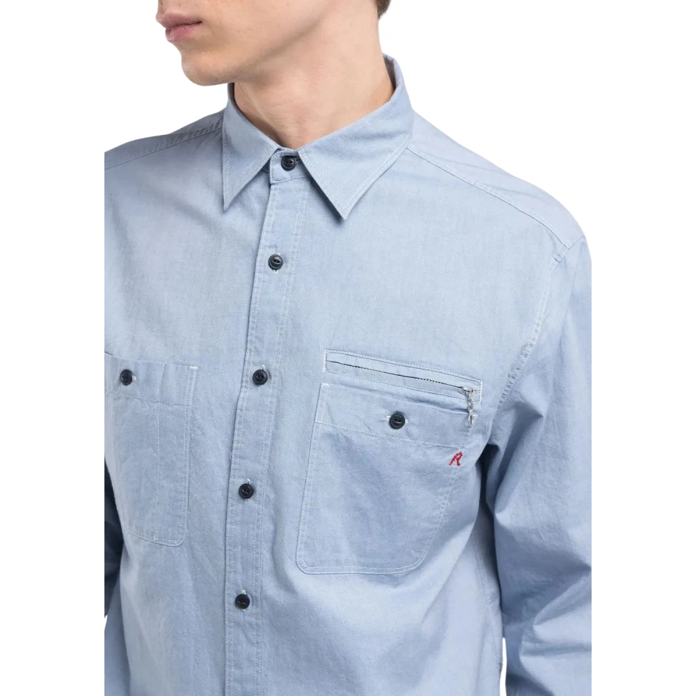 Replay Lichtblauw Overhemd Model M4149 Blue Heren