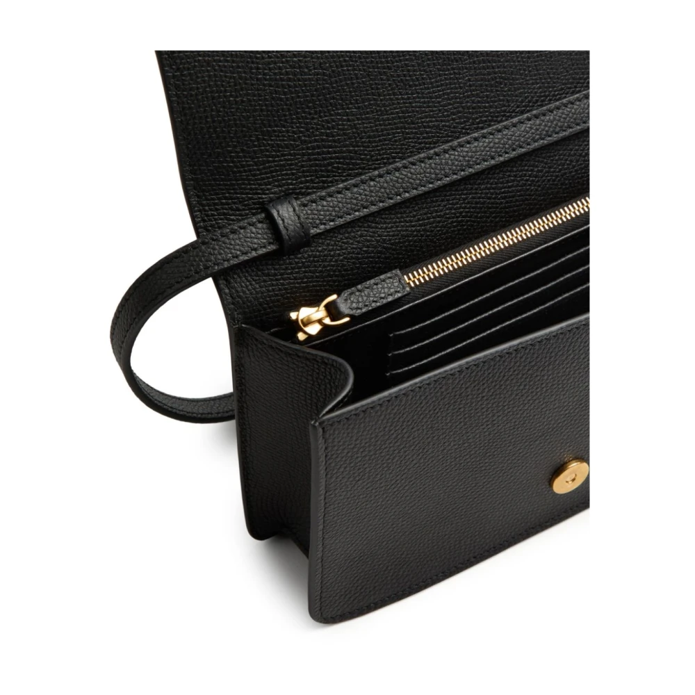 Valentino Garavani Zwarte V-Logo Portemonnee Riem Tas Black Dames