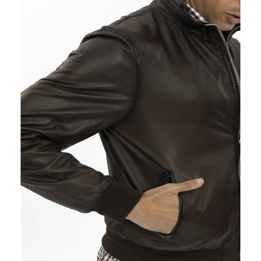 The Jack Leathers Leren Jas Brown Heren