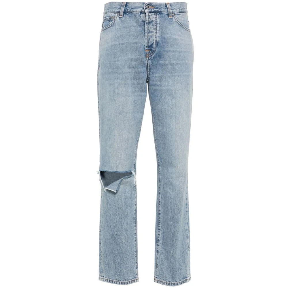 7 For All Mankind Lichtblauwe Ripped Jeans Blue Dames
