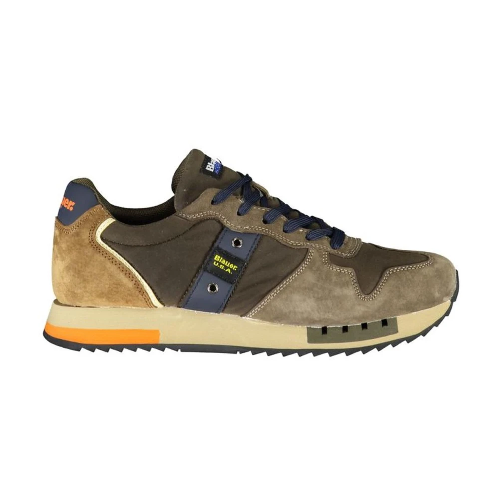 Blauer Men's Green Sneaker With Contrast Details