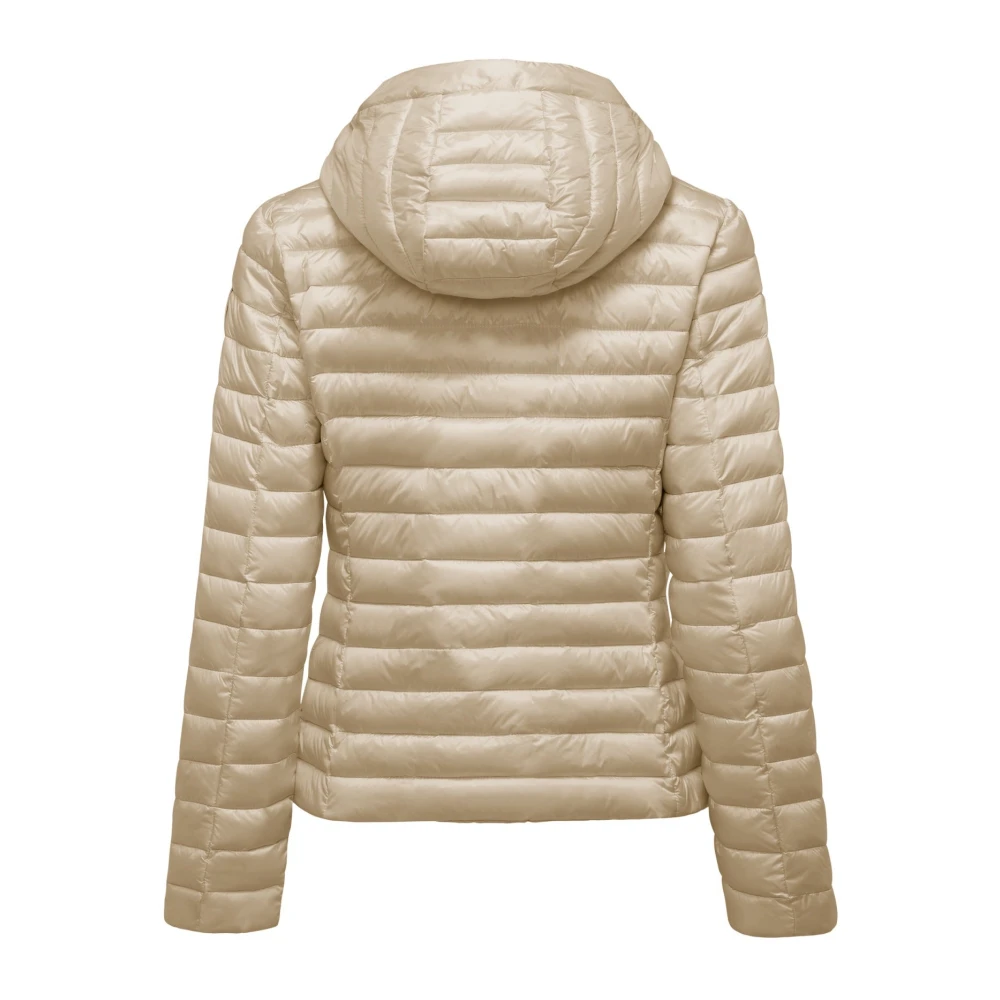 BomBoogie Heldere Nylon Hooded Jacket met Synthetische Vulling Gray Dames