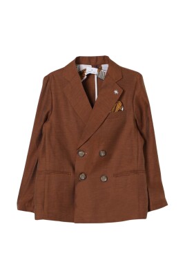 brown-linen-blazer-kids-stylish