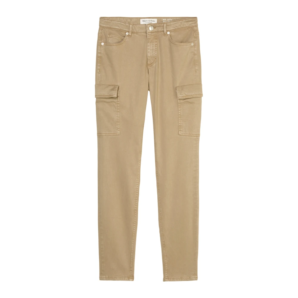 Marc O'Polo Broek model Lulea Cargo slim Beige Dames