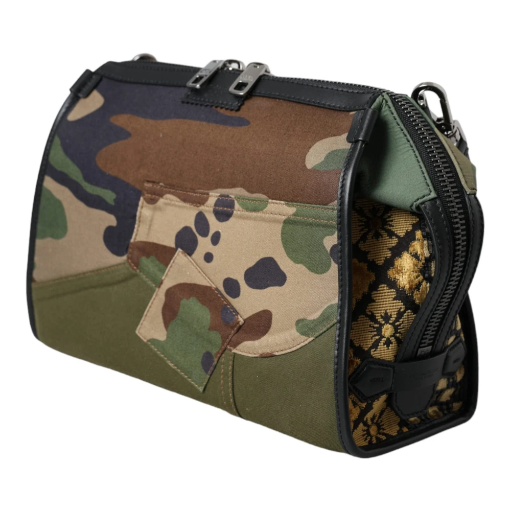 Dolce & Gabbana Multicolor camouflage patchwork schoudertas Multicolor Dames