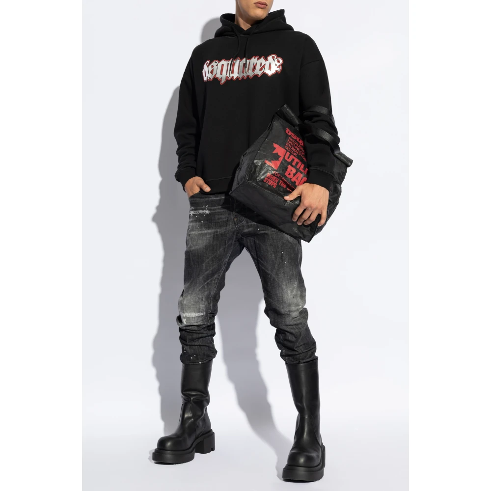 Dsquared2 Sweatshirt met logo Black Heren