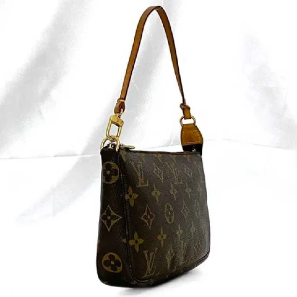 Louis Vuitton Vintage Pre-owned Canvas clutches Beige Dames