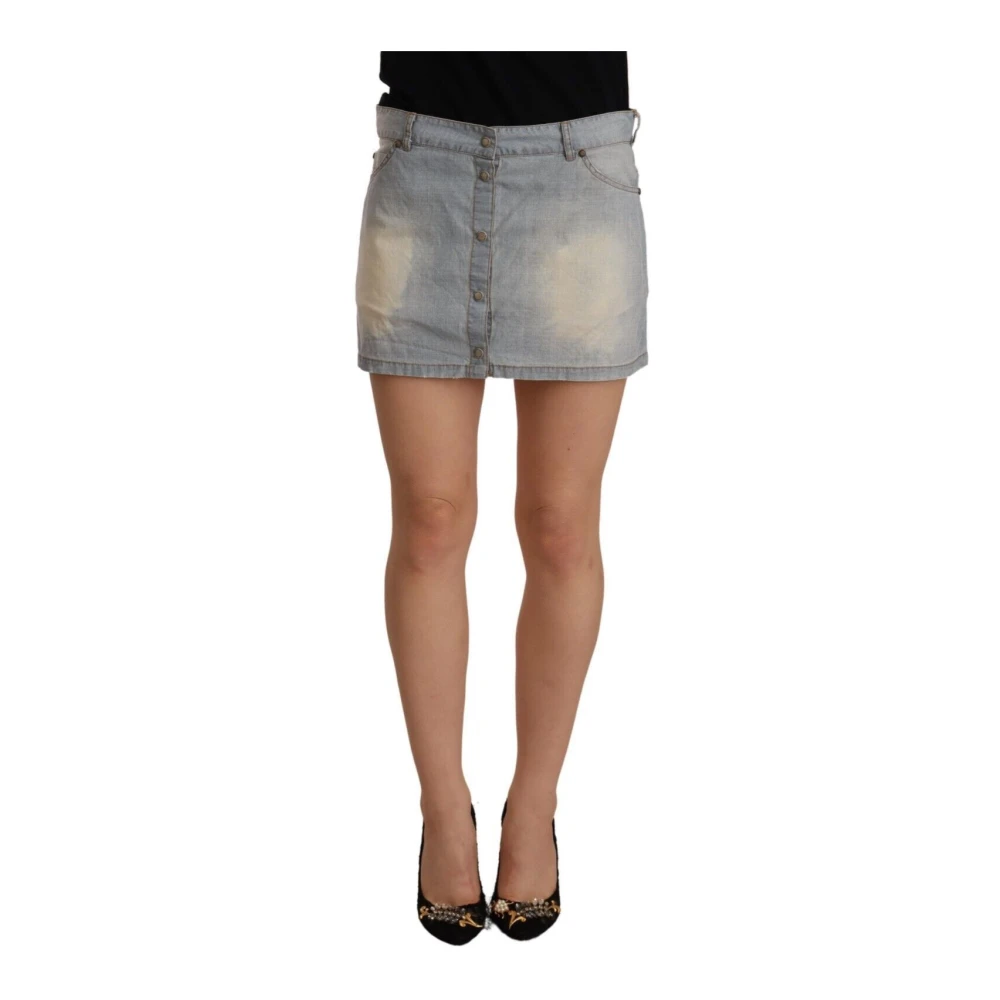Ermanno Scervino Women's Blue Denim Skirts, Xs, Mini Denim Skirt