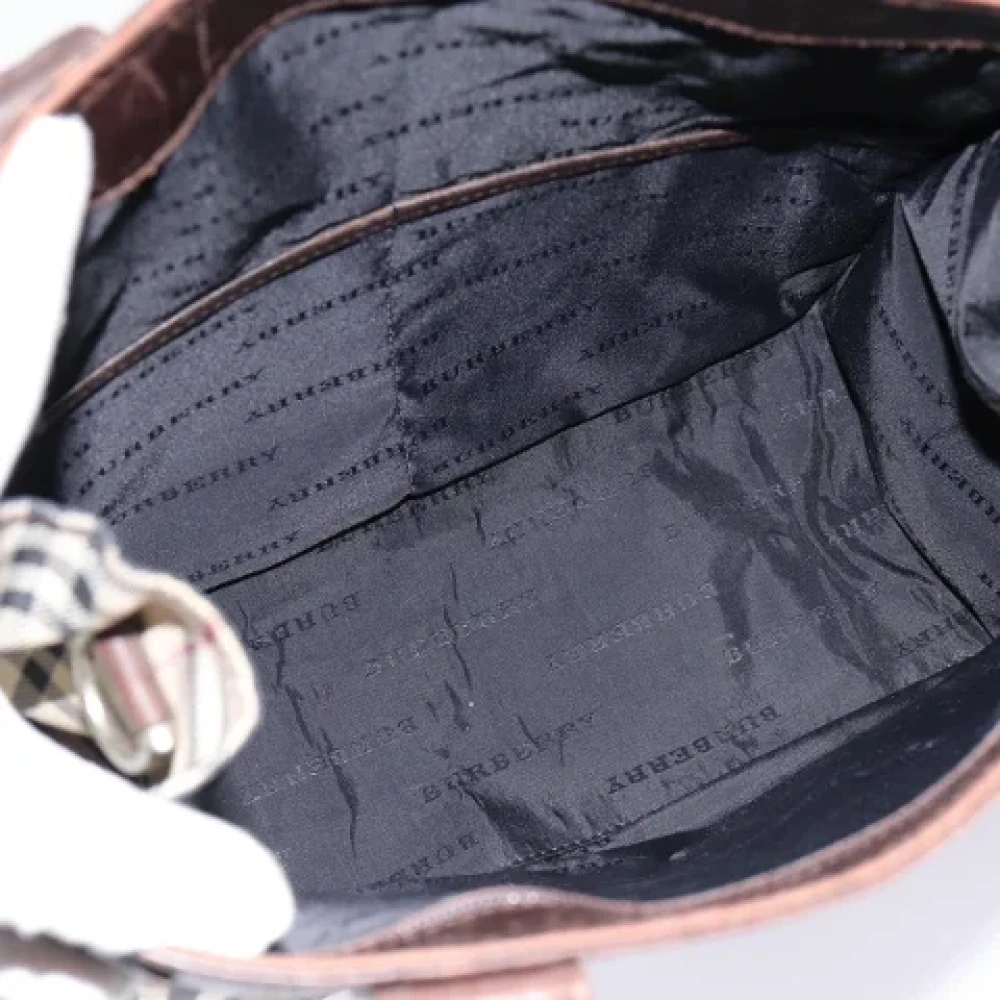 Burberry Vintage Pre-owned Canvas handbags Beige Dames