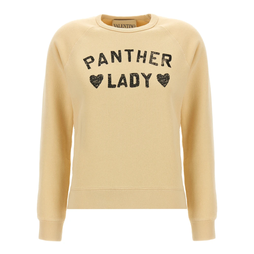Valentino Garavani Women's Beige Panther Lady Sweatshirt