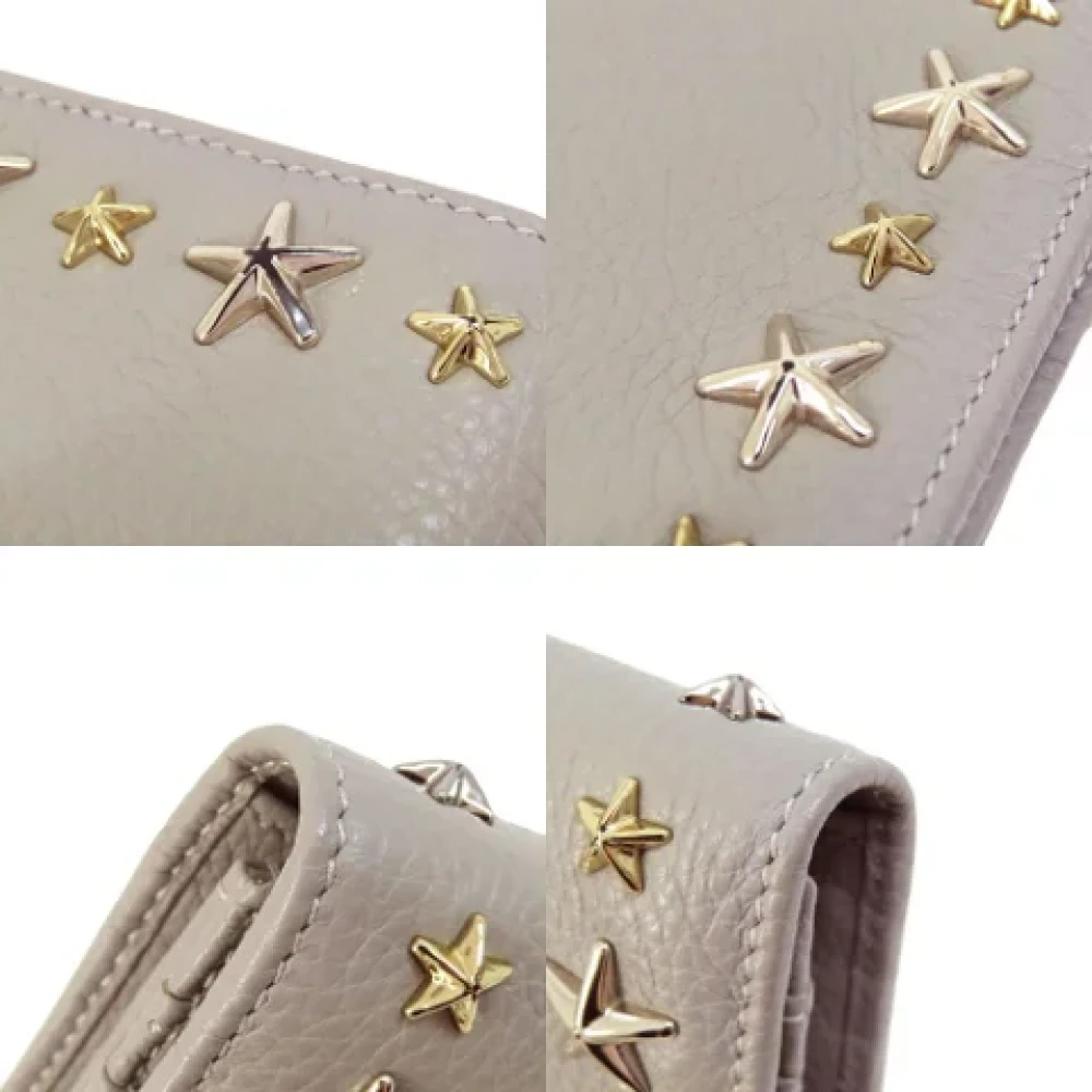 Jimmy Choo Pre-owned Leather wallets Gray Dames