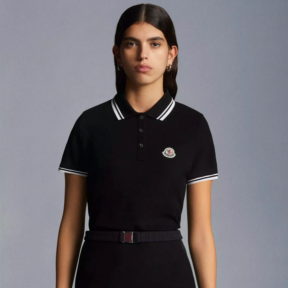 Moncler Polo Shirts Black Dames