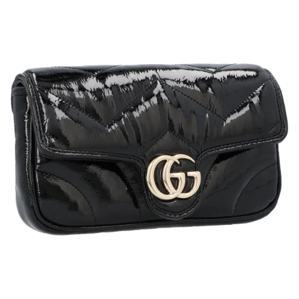 Gucci Gewatteerde Chevron Crossbodytas Black Dames