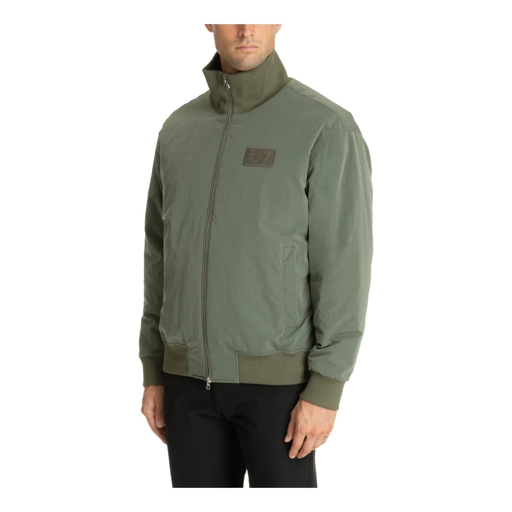 Emporio Armani EA7 Ritssluiting Effen Logo Zakken Jas Green Heren