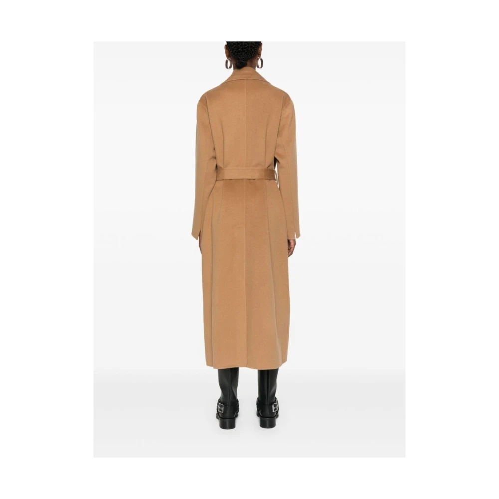 pinko Wollen jas met brede revers Brown Dames