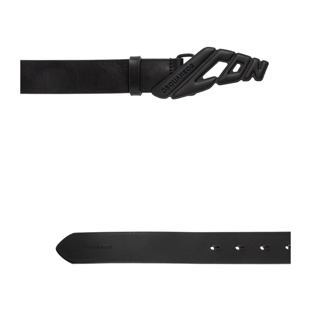 Dsquared2 Leren riem Black Heren