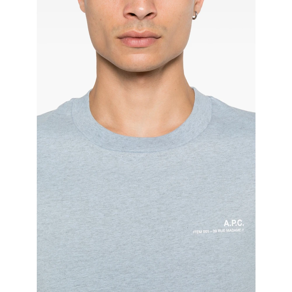 A.p.c. Blauw T-shirt en Polo Overdye Stijl Blue Heren