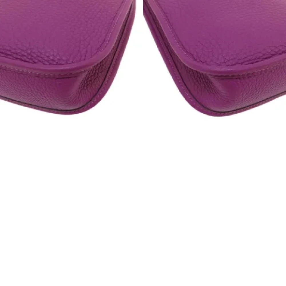 Hermès Vintage Pre-owned Leather shoulder-bags Purple Dames