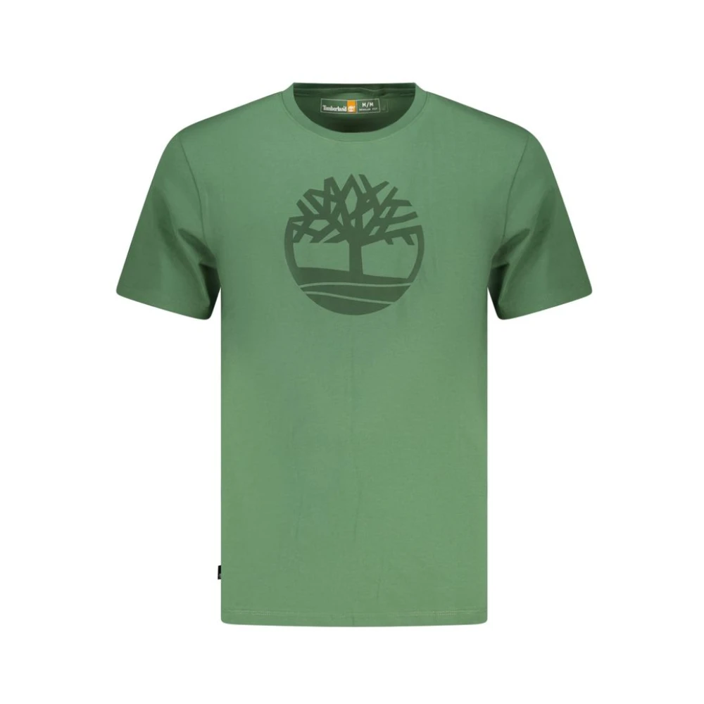 Timberland Men's Green Cotton T-Shirt - T-Shirts - M - Tops