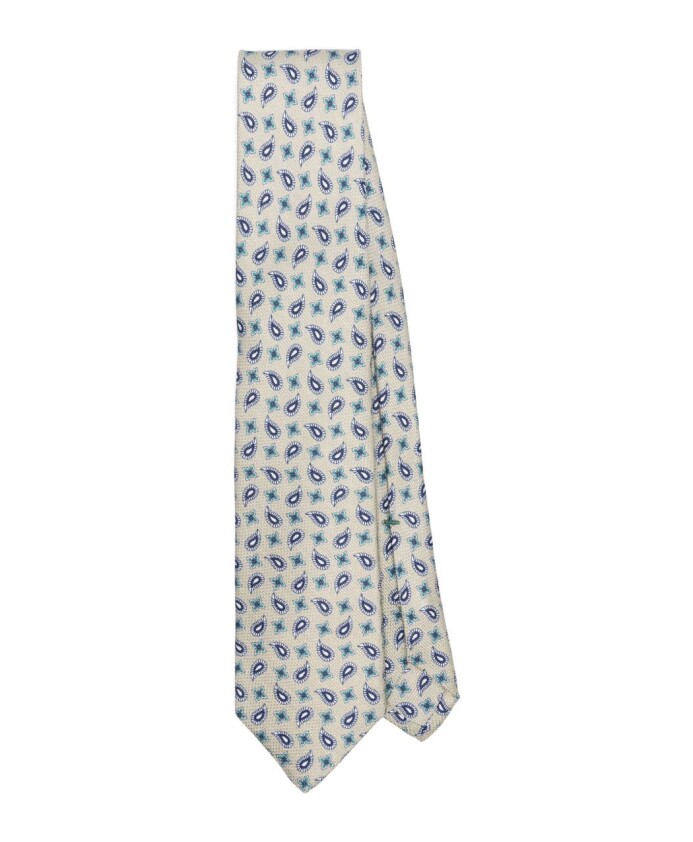 cravate-beige-paisley-auto-nouee