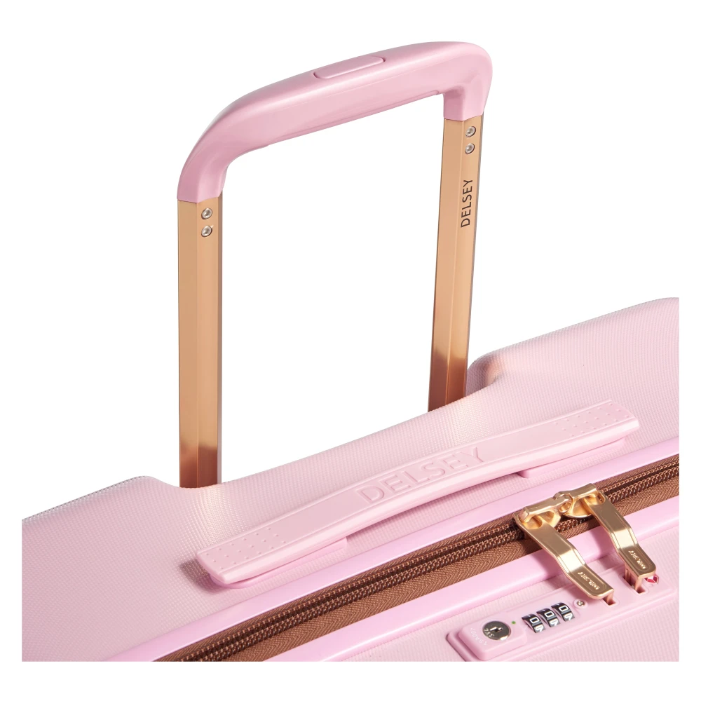 Delsey Stijlvolle Grote Koffer in Roze Pink Unisex