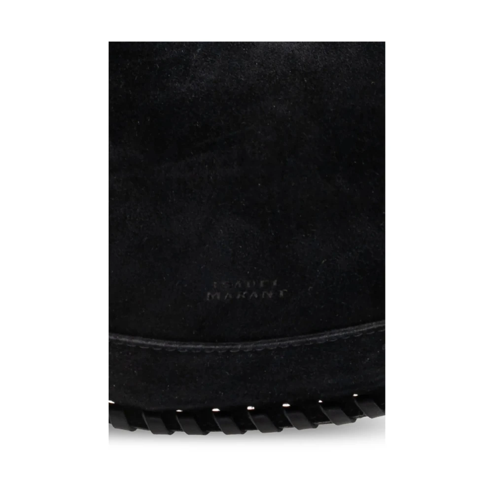 Isabel marant Zwarte Leren Crossbody Tas met Logo Black Dames
