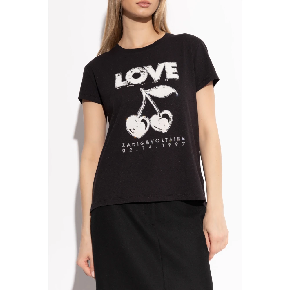Zadig & Voltaire T-shirt Walk Black Dames