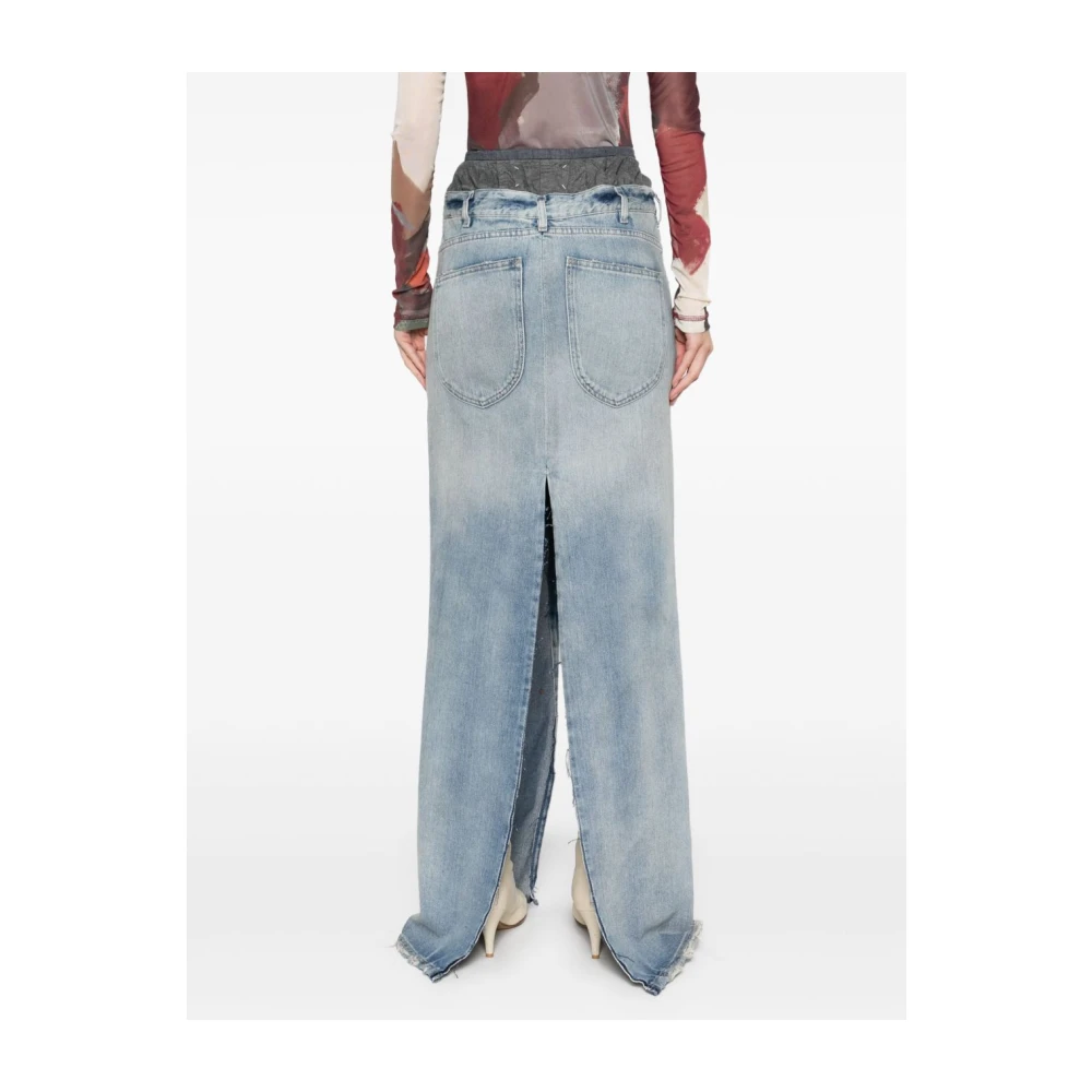 Maison Margiela Blauwe Celeste Rok Dameskleding Blue Dames