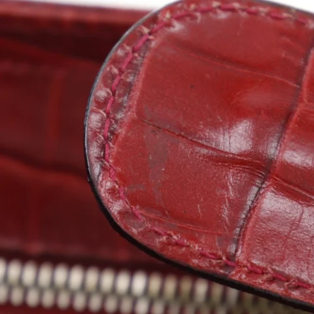 Salvatore Ferragamo Pre-owned Leather shoulder-bags Red Dames