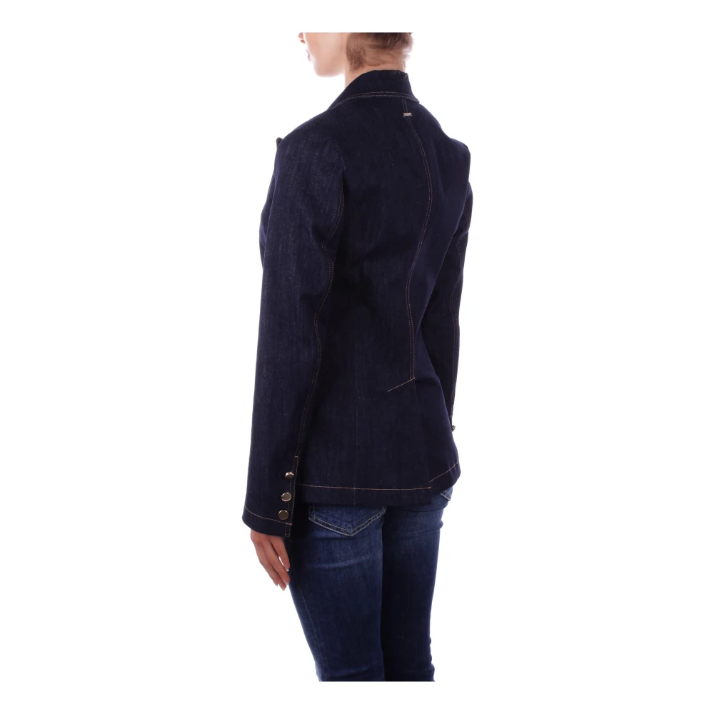 Liu Jo Denimjassen met logo achterkant Blue Dames