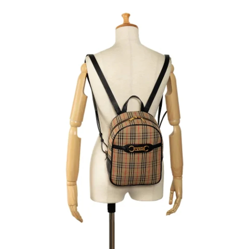 Burberry Vintage Pre-owned Leather backpacks Multicolor Dames