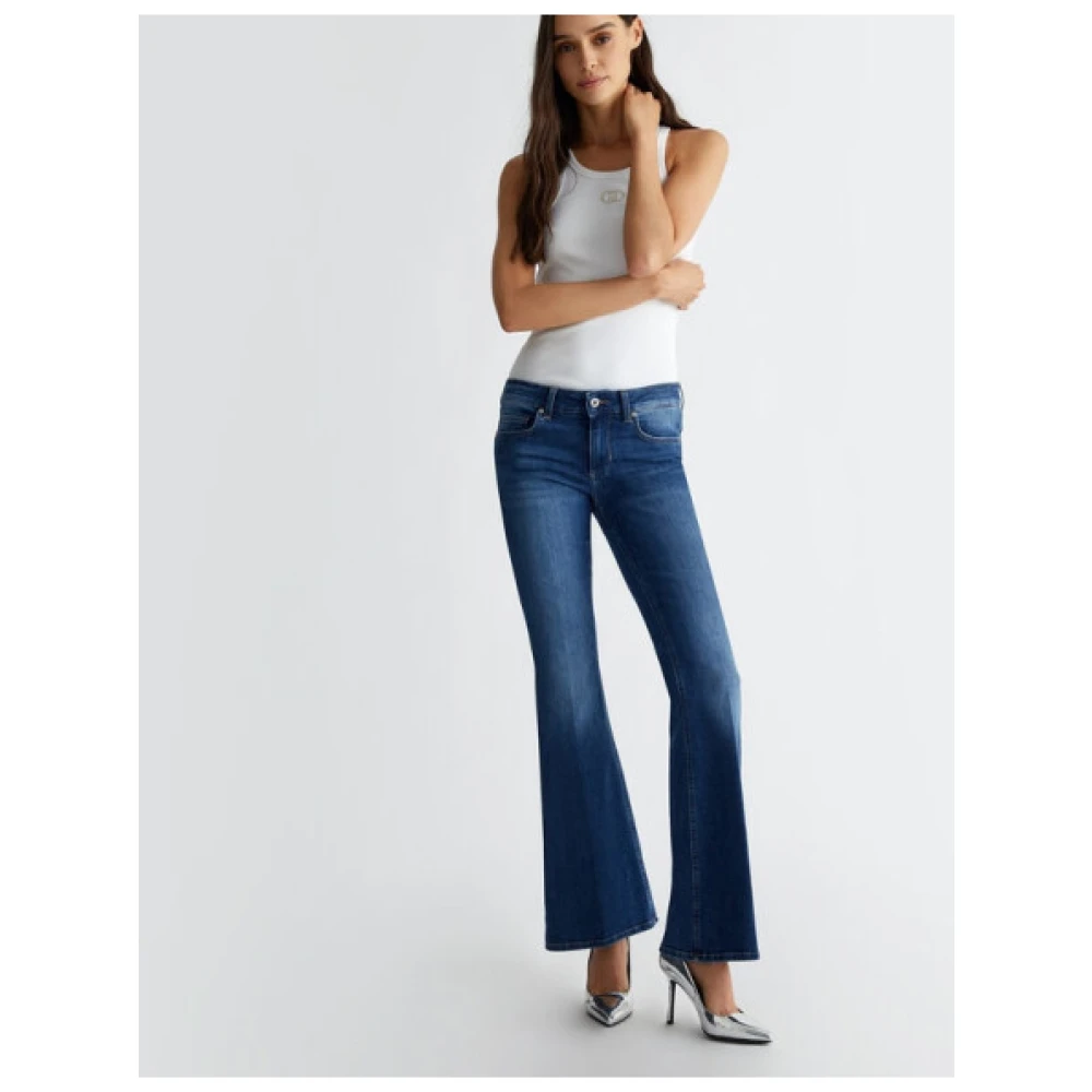 Liu Jo Flared jeans in katoenmix Blue Dames
