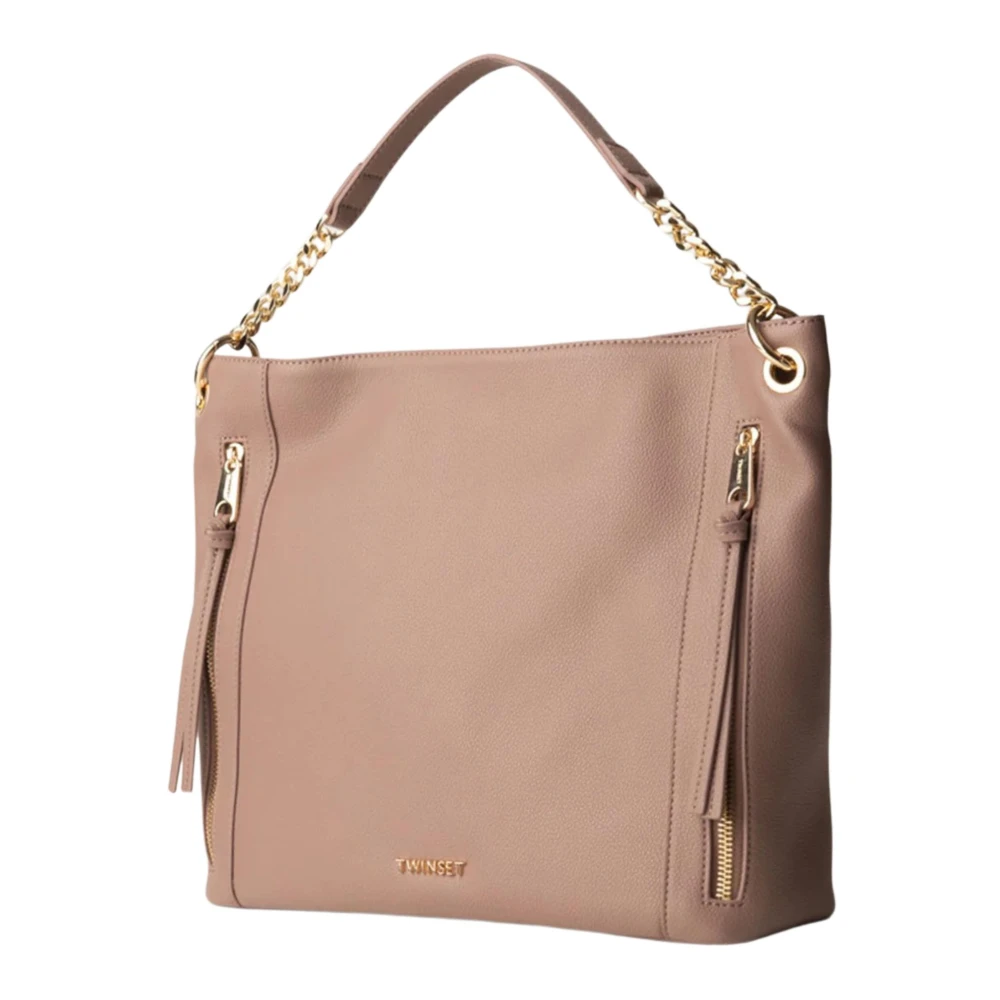 Twinset Roze Shopper Tas met Geborduurd Patroon Pink Dames