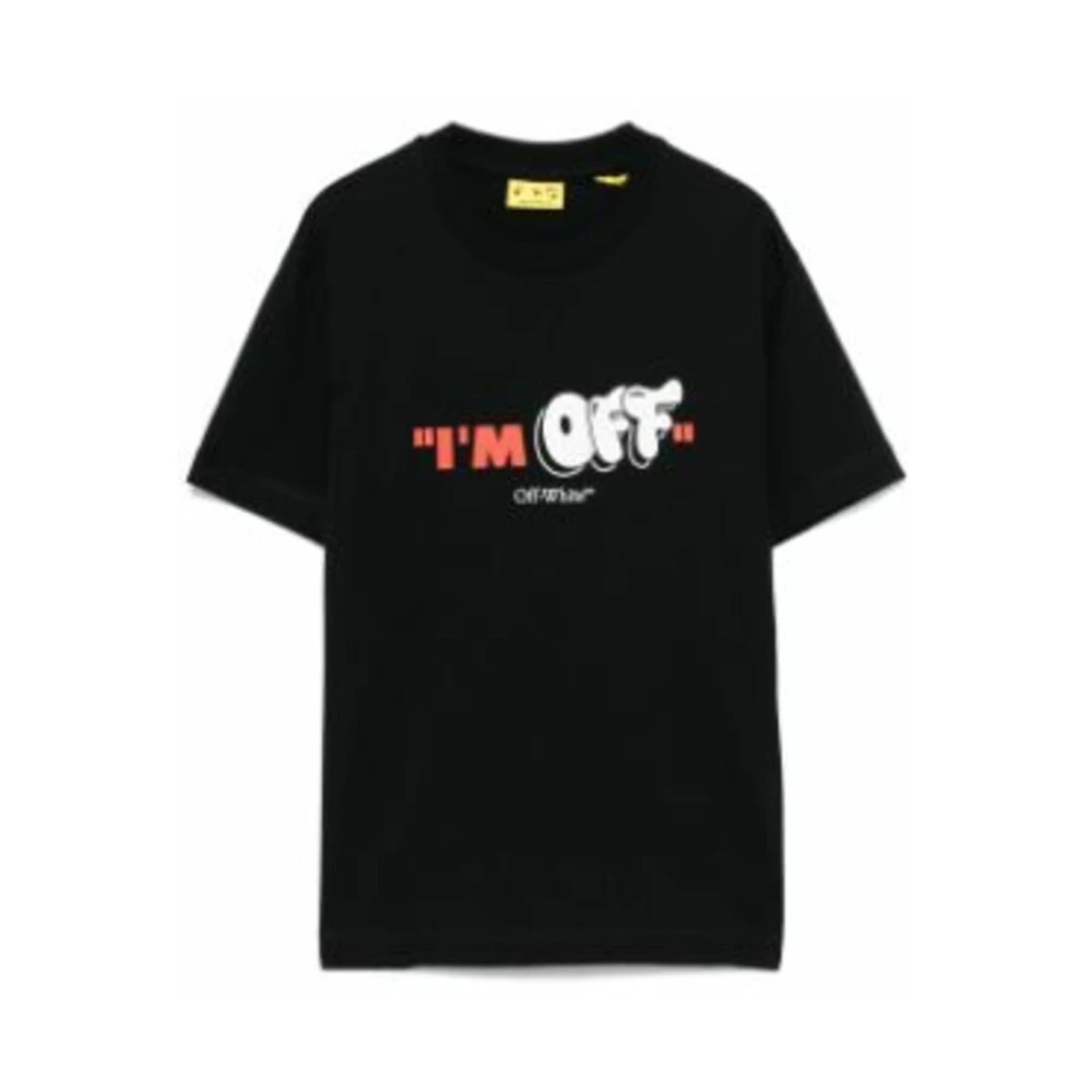 Off White Barn Logo Citat Tee Svart Vit Black, Pojke