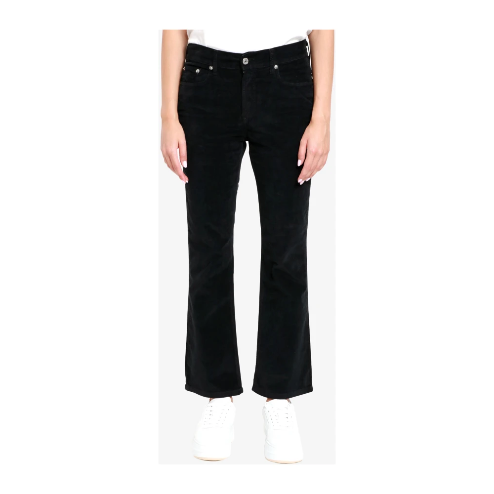 Roy Roger's Zwarte Fluwelen Bootcut Jeans Black Dames
