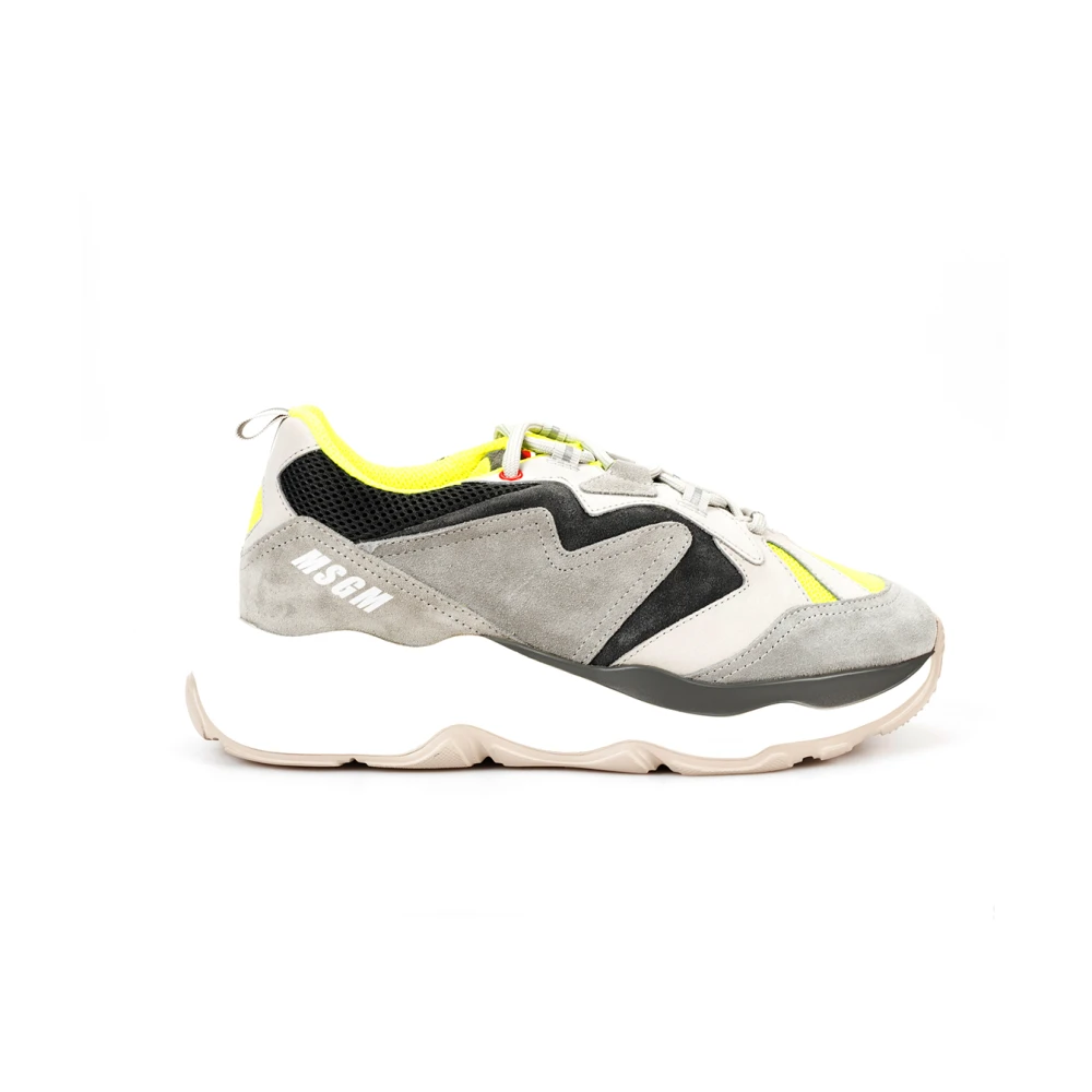 Msgm Lace-Up Sneakers Heren Schoenen Grijs