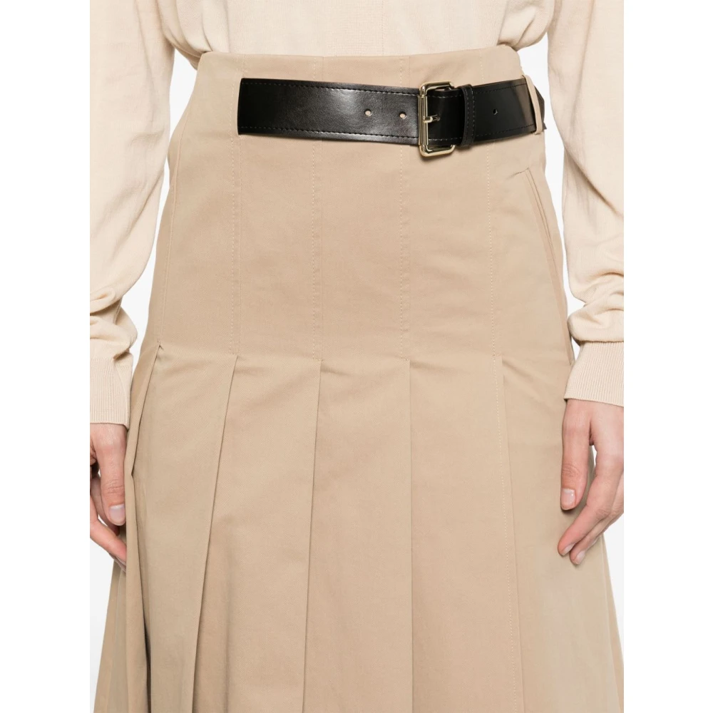 Semicouture Khaki Rok Dameskleding Beige Dames