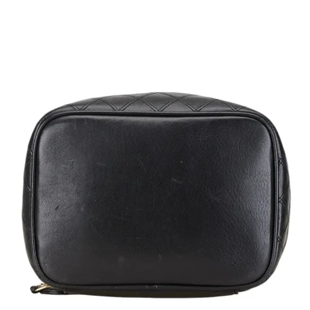 Chanel Vintage Pre-owned Leather handbags Black Dames