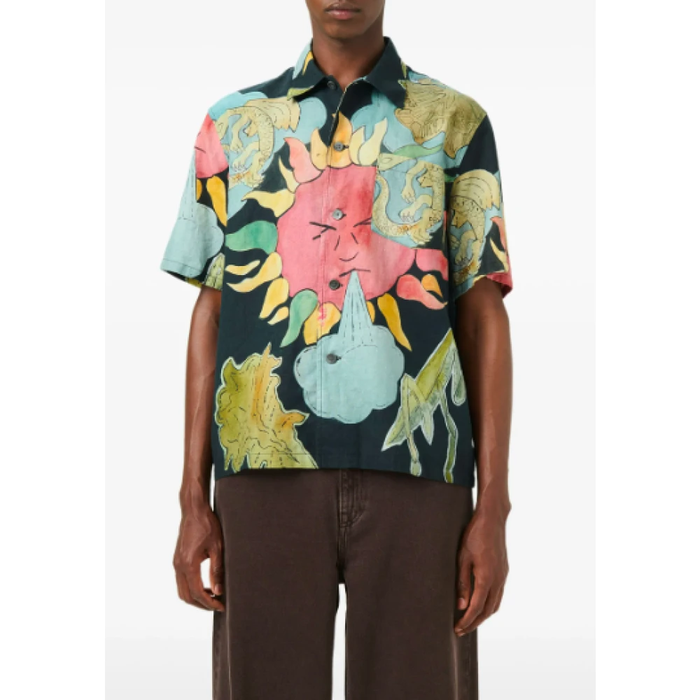 Our Legacy Zonnekracht Print Korte Mouw Shirt Multicolor Heren