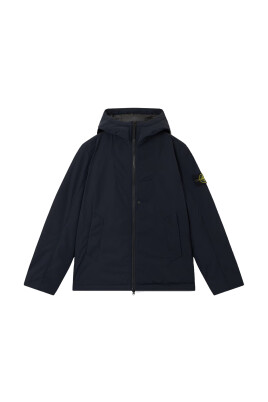 veste-bleue-en-polyester-avec-bande-reflechissante
