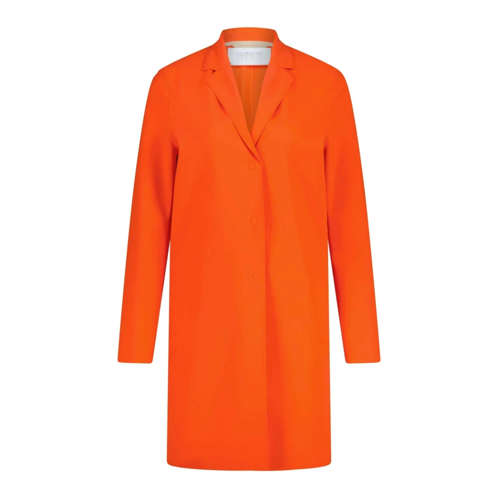 Harris Wharf London Kleurrijke Klassieke Jas Comfortabele Pasvorm Orange Dames